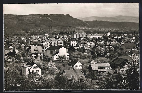 Cartoline postali: Pratteln, Gesamtansicht aus der Vogelper – Usato da Berlin venduto da bartko-reher