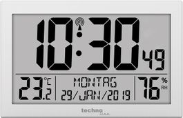 Funk-Wand-Uhr mit Temperaturanzeige