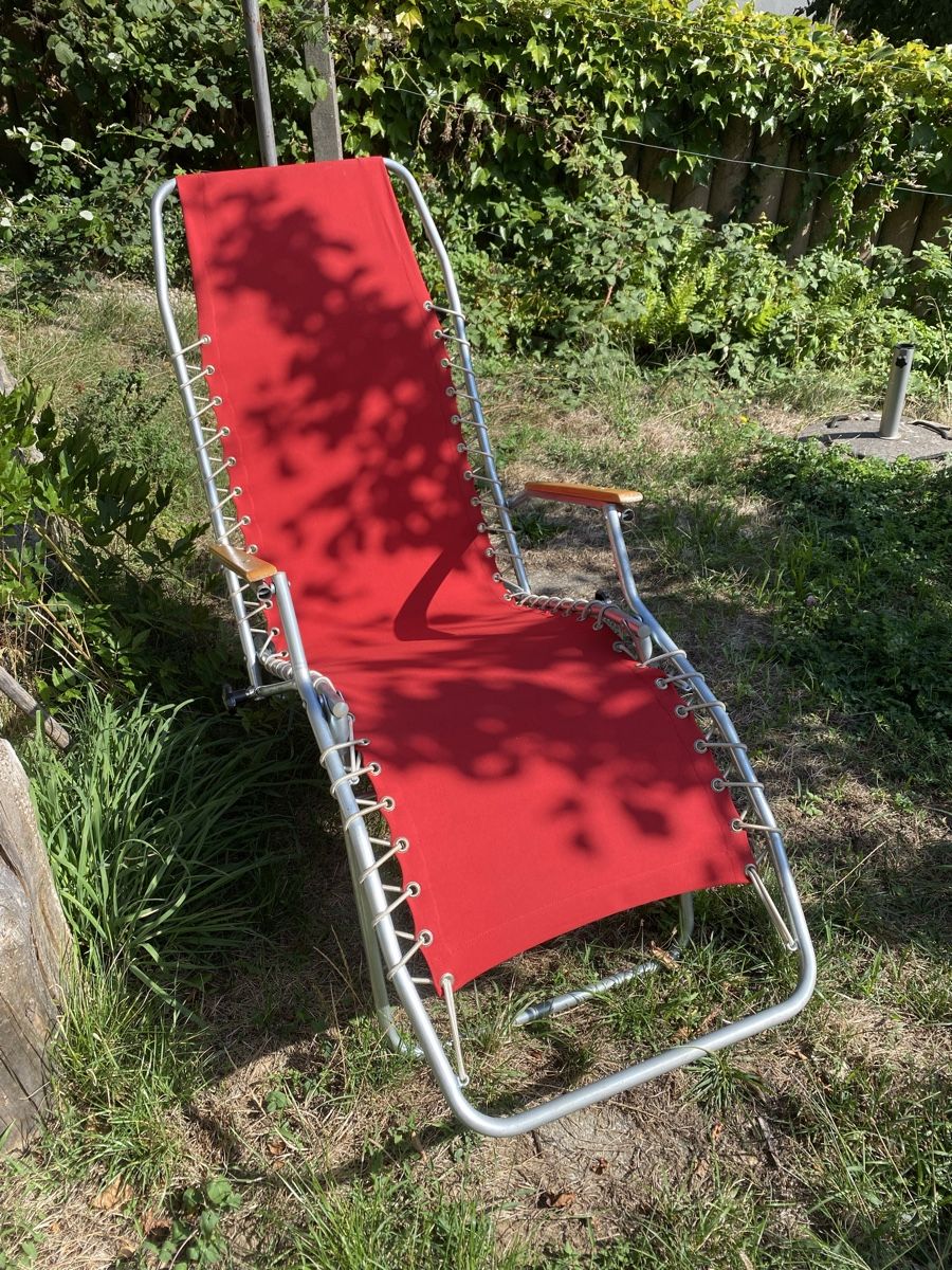 Sedie a sdraio: Liegestuhl retro rot – Usato da burgdorf venduto da kaethiduebi 1
