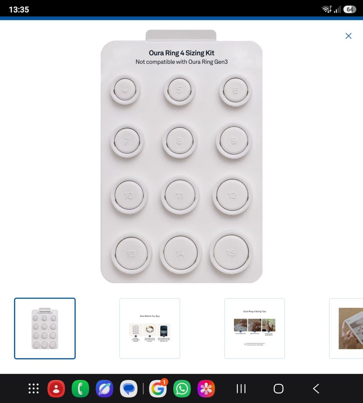 Bagues: Oura Ring 4 Sitzing Kit (testgrössenringe) – Neuf avec emballage d'origine à Wikon par Speedy_li 2