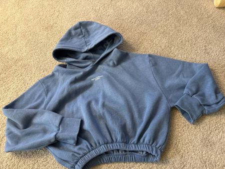 Zara blauer Cropped Hoodie Grösse S