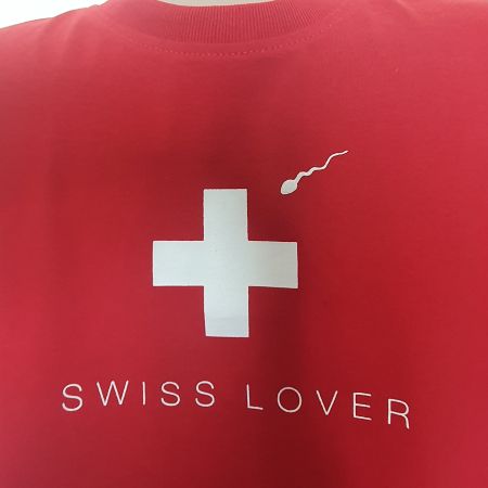 T-shirt en coton – SWISS LOVER- Gr. M