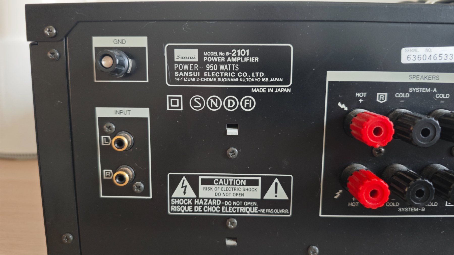 Sansui Amplificatori: Sansui B2101 Endstufe – Usato da Cham venduto da Vader 3