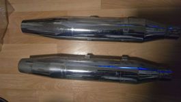 Harley Davidson Sportster OEM Chrome Exhaust Mufflers