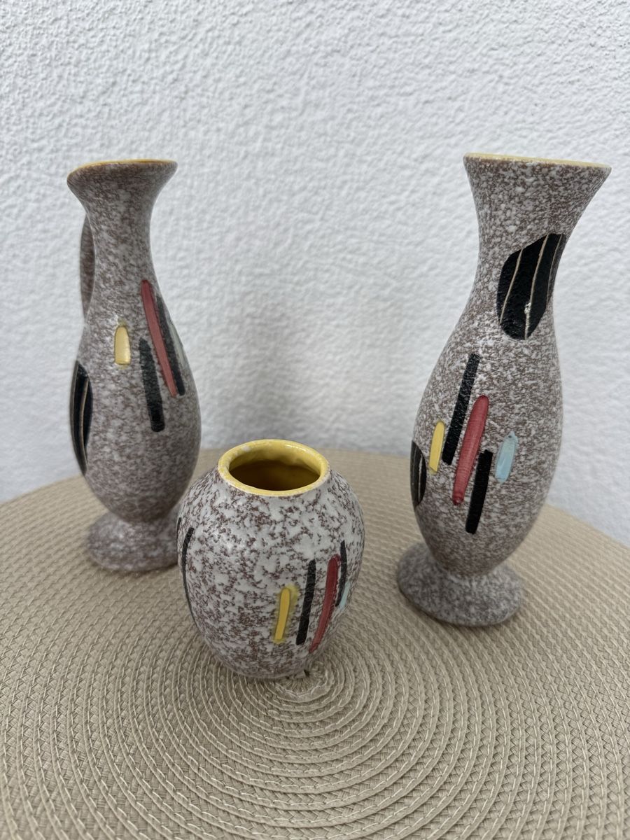 Vasi & Recipienti: Set aus 3 Scheurich Keramik Vasen, West Germany – Usato da Balsthal venduto da Narulya 1
