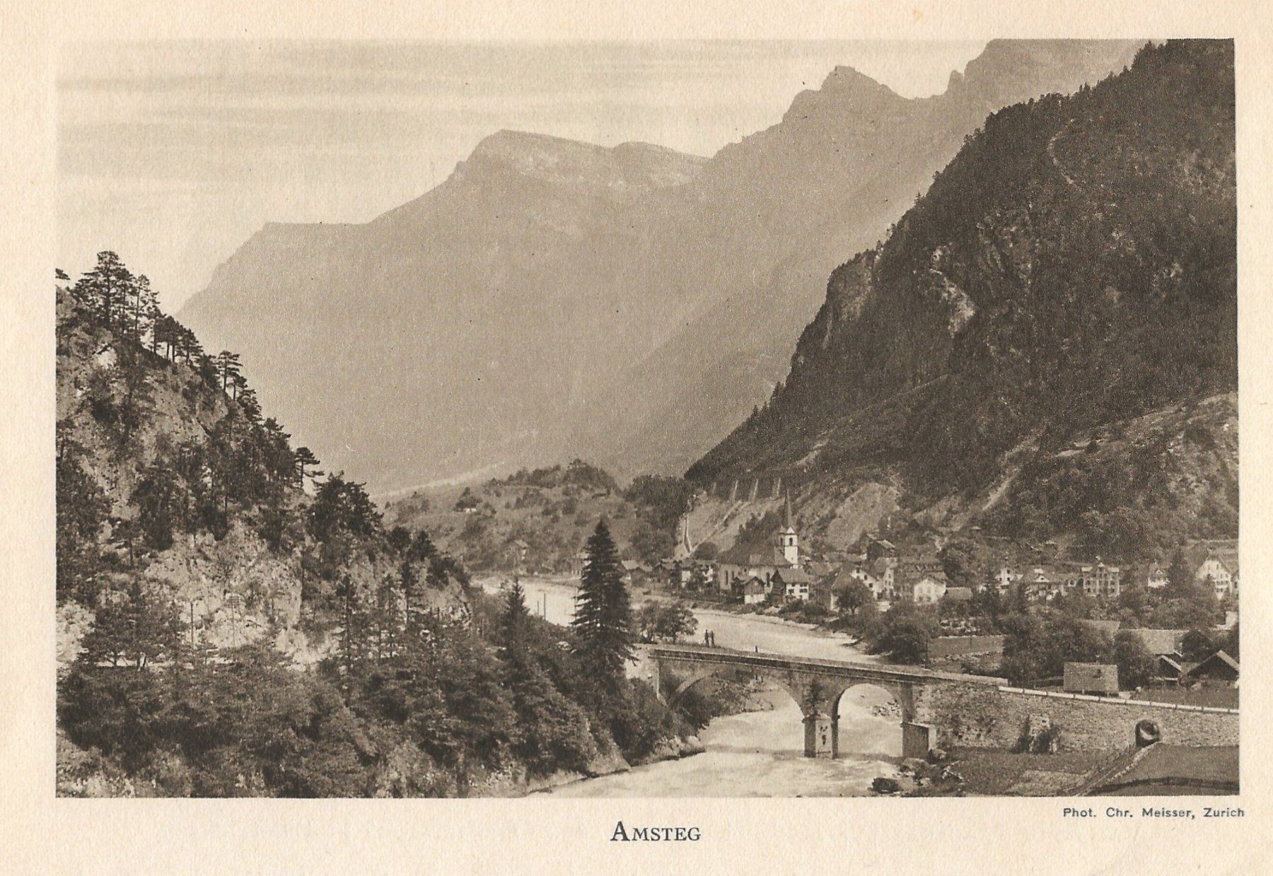 Cartoline postali: Amsteg, Maderanertal, Meisser, 1920er – Usato da Frauenfeld venduto da Merk52
