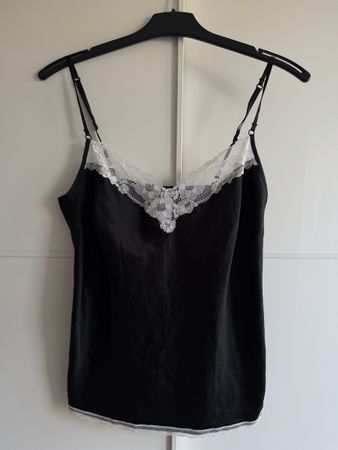 Victoria's Secret Top, schwarz mit Spitze, Grösse M
