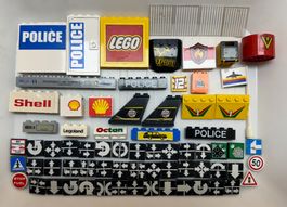 Lego Stickerteile 8094 Control Center, Shell, Police usw..