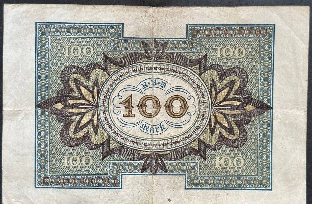 Banconote: Hundert Mark Reichsbanknote von 1920 – Usato da Beringen venduto da Mantafisch1 1