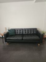 Sofa Leder Schwarz 3-Sitzer neuer Zustand - Ikea