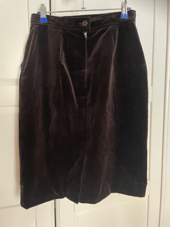 Max Mara brauner Samt Jupe Grösse 38
