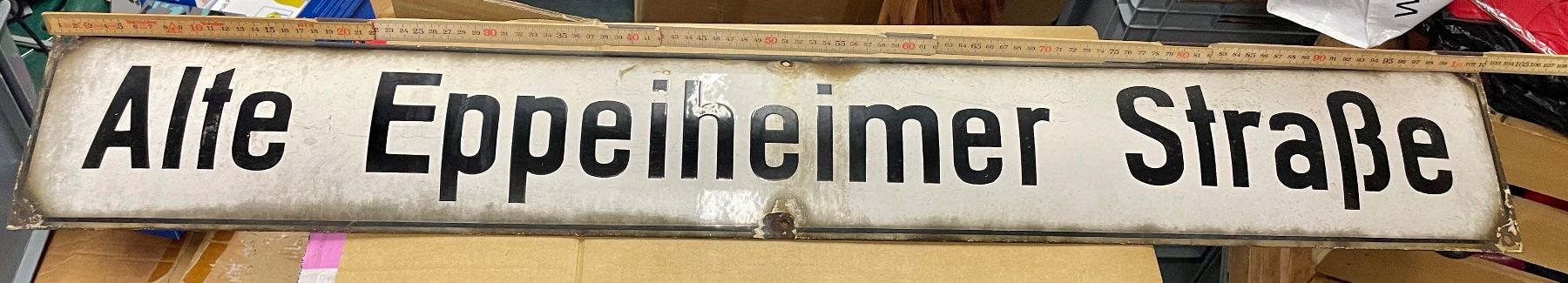 Insegne: Emailschild/Strassenschild/Alte Eppeiheimer Strasse/Antik – Usato da Volketswil venduto da rubin74
