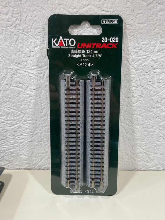 Kato Unitrack 20-020 Straight Track Pieces – 4 X 124mm For N Scale Model Trains