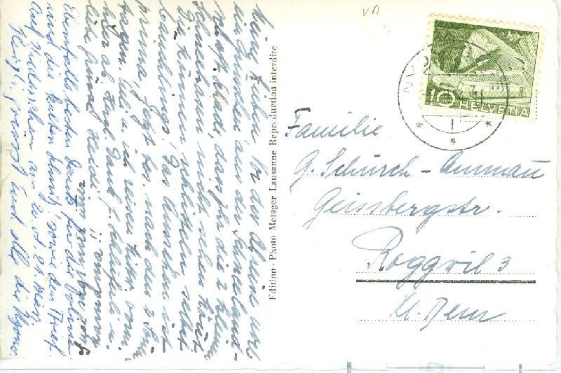 Cartoline postali: St. Cergue - im Winter + 1954 – Usato da Emmenbrücke venduto da teestube 1