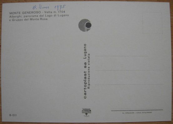 Cartoline postali: Ansichtskarte ungelaufen - Monte Generoso – Usato da Dübendorf venduto da rumpumpel 2