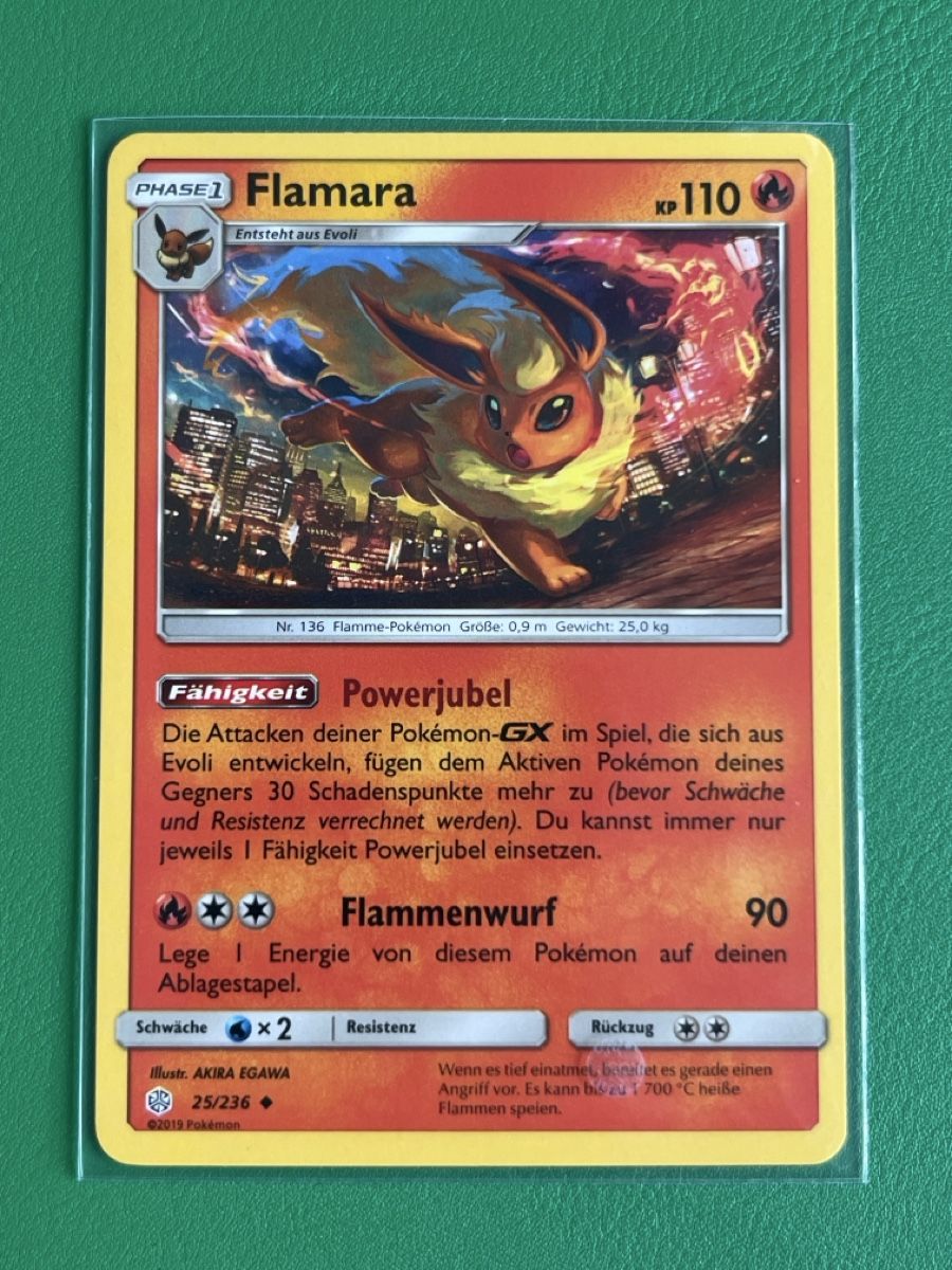 Pokémon Sammelbilder & Trading cards: Pokemon Flamara Flareon 25/236 DE – Neu (gemäss Beschreibung) aus Lommiswil von diti_89