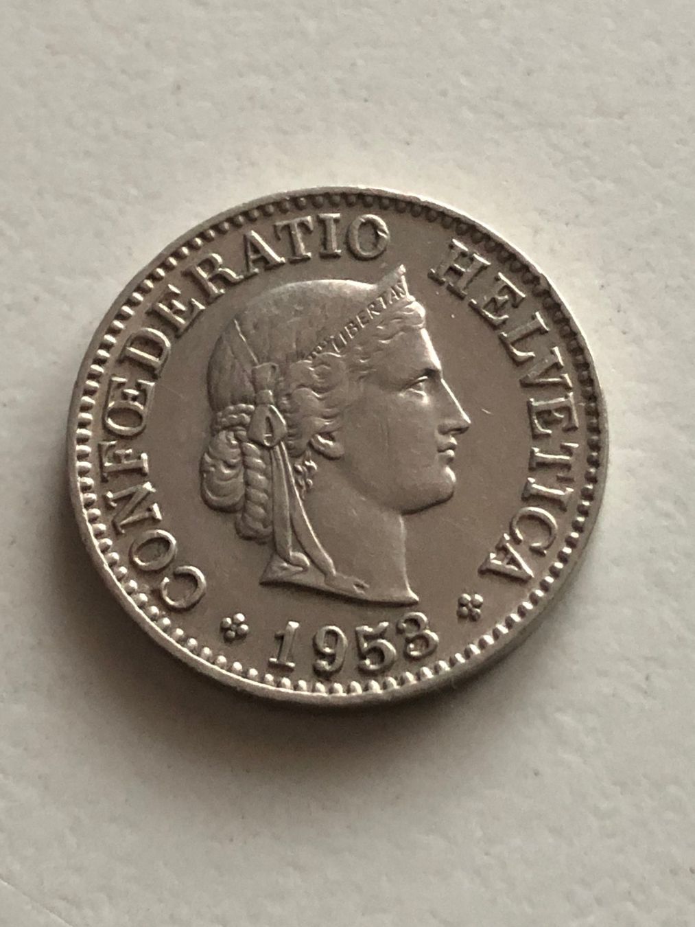 Toutes les monnaies: 10 Rp. 1953 – D'occasion à Schötz par Odpa