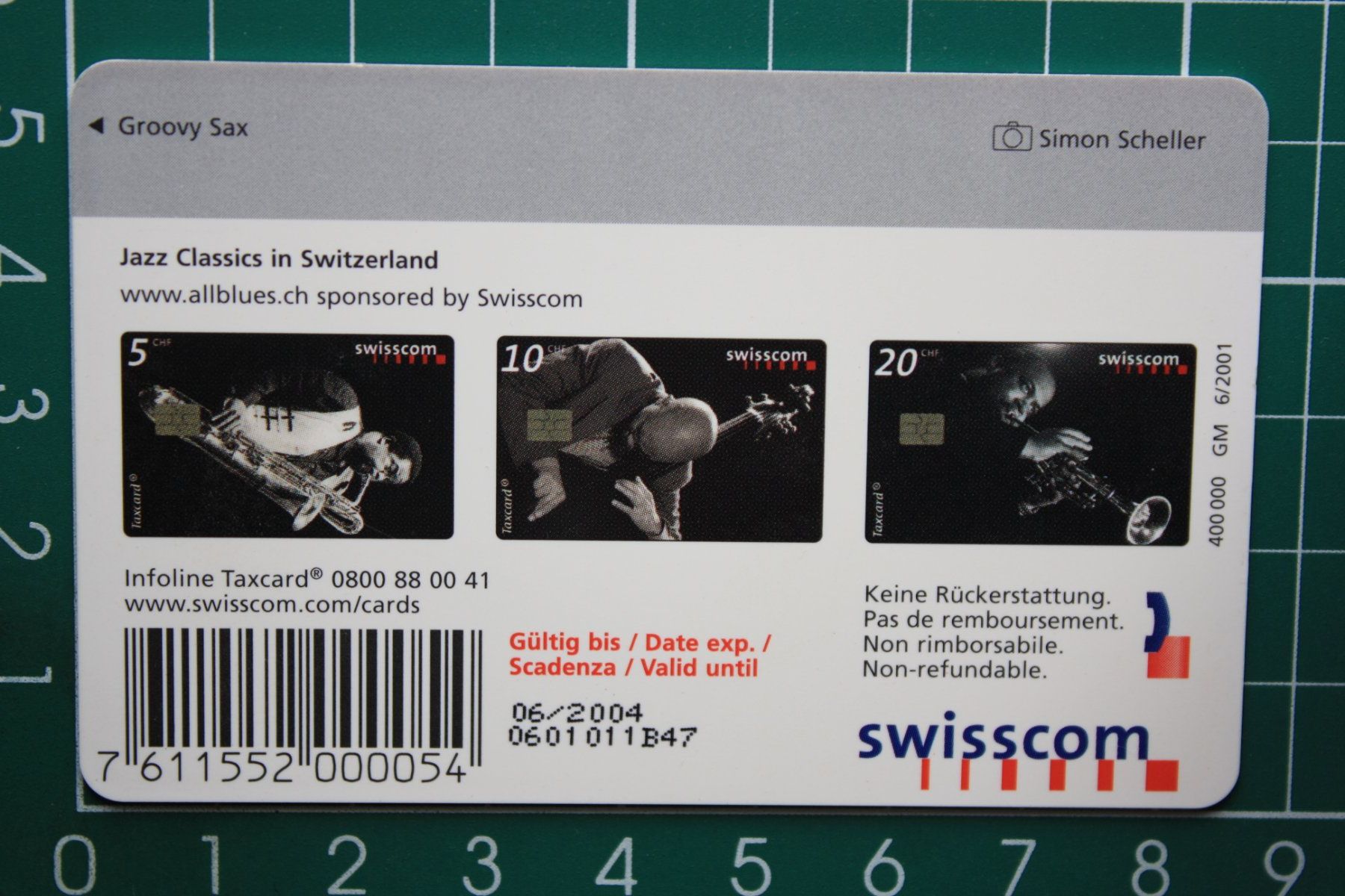 Swisscom Schede telefoniche: swisscom taxcard /geschenkkarte – Usato da Laupen BE venduto da Gufi57 1