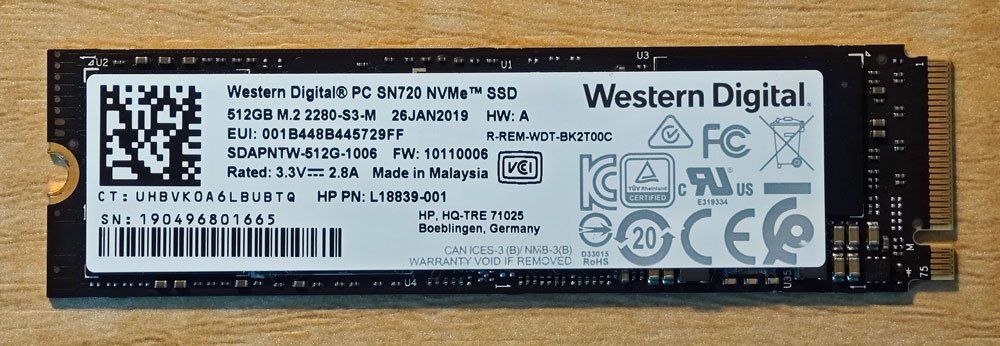 Western Digital Dischi rigidi: Western Digital SN720 SSD - 512 GB – Usato da St.Gallen venduto da Pheban