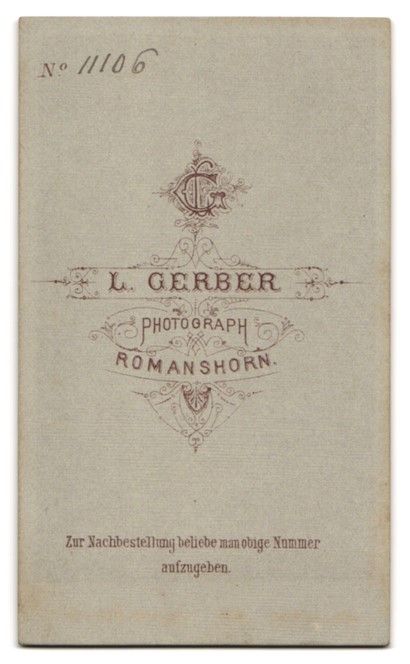 Fotografie & Manifesti: Fotografie L. Gerber, Romanshorn, Junger – Usato da Berlin venduto da bartko-reher 1