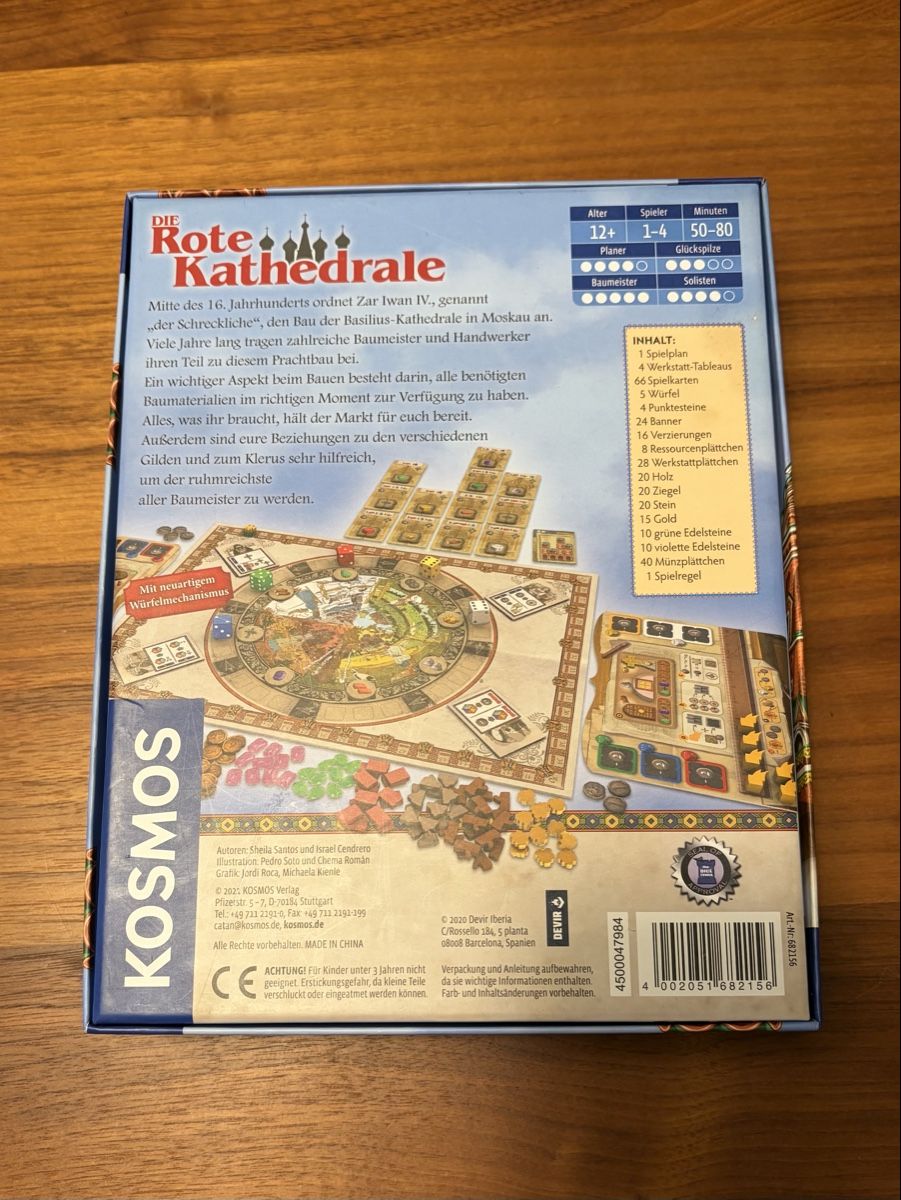 Kosmos Jeux: Die rote Kathedrale - Brettspiel – D'occasion à Stansstad par Rashcinal 1
