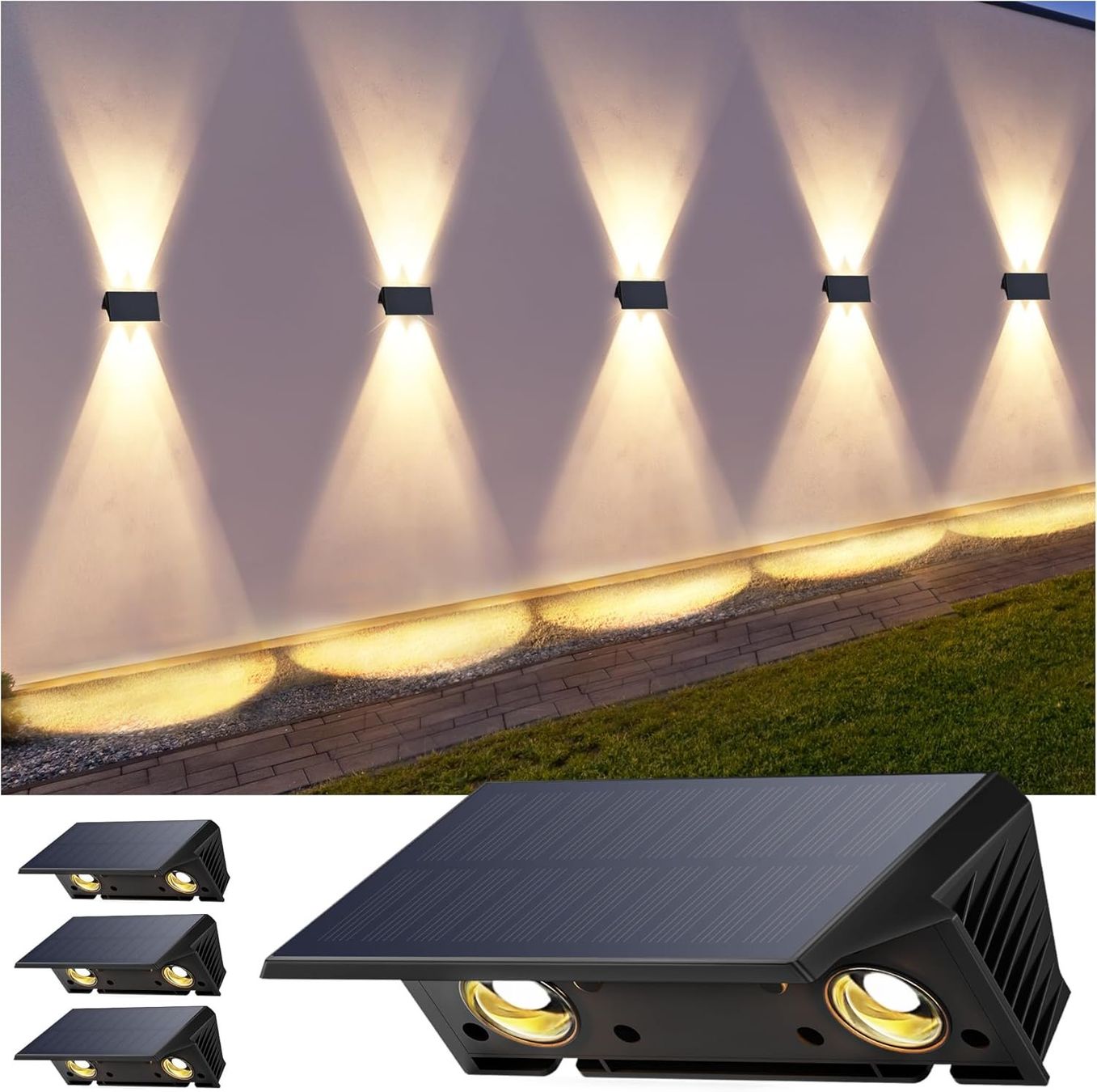 Lampen: Solar Wandleuchte aussen warmweiss 4er Set – Neu und originalverpackt aus Zürich von jasminleut