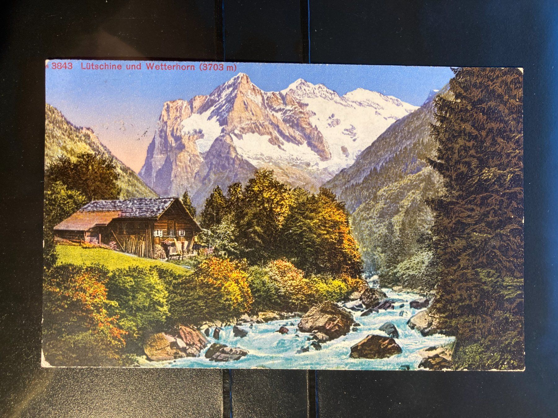 Cartoline postali: CH 1920 AK Lütschine Wetterhorn – Usato da Winterthur venduto da schnueps