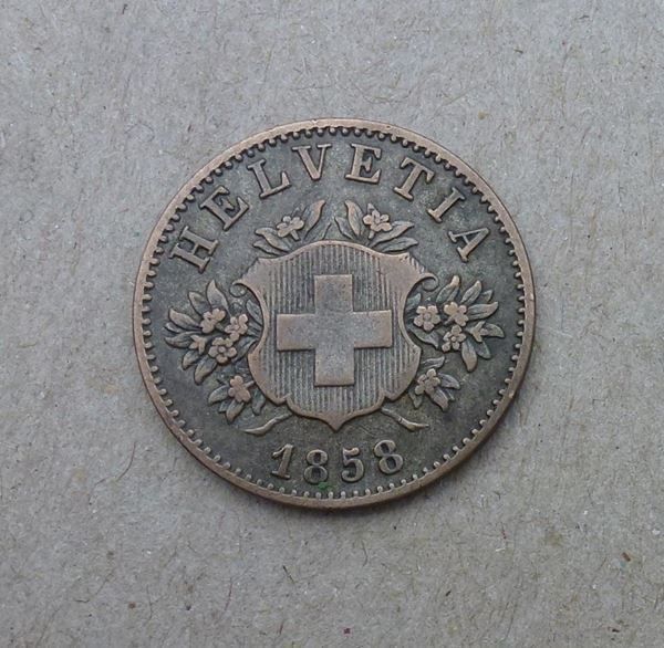Toutes les monnaies: ++ 20 Rappen 1858 – D'occasion à Walkringen par Casablanca777
