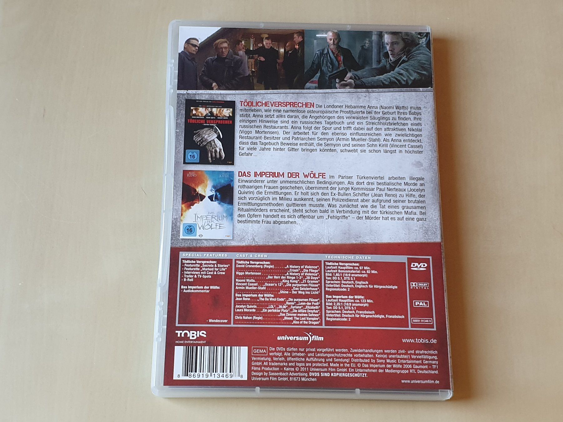 Alle DVDs: Tödliche Versprechen / Imperium der Wölfe – Gebraucht aus Stansstad von collectorsshop 1