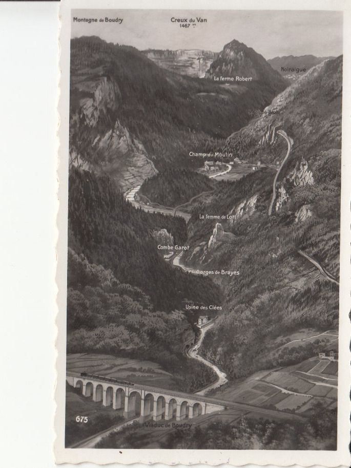 Ansichtskarten: Boudry-Moulin, ca. 1939 – Gebraucht aus Bürglen TG von StampGraf