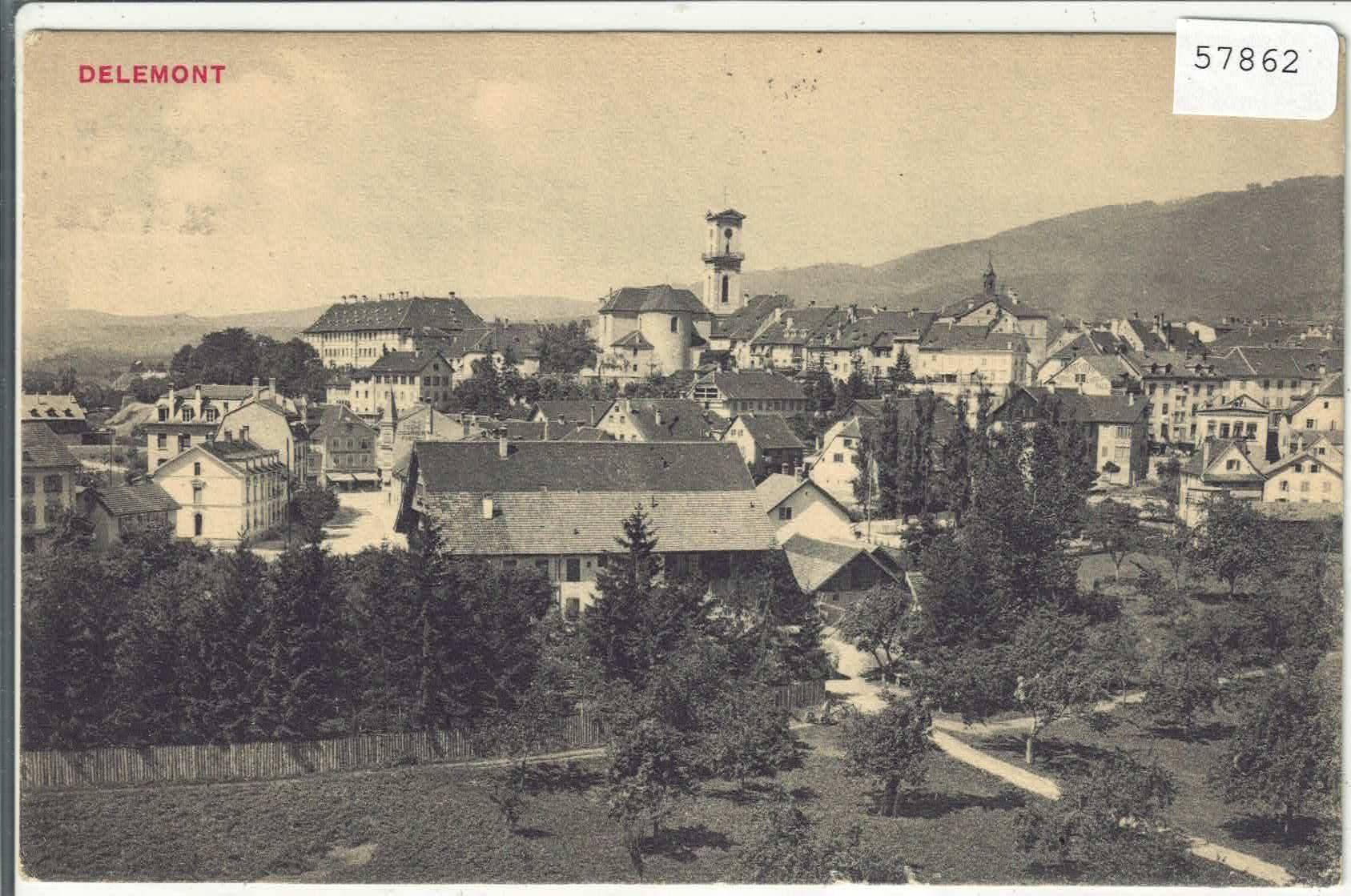 Cartoline postali: Delemont - Vue generale – Usato da Ettingen venduto da Kartenplanet