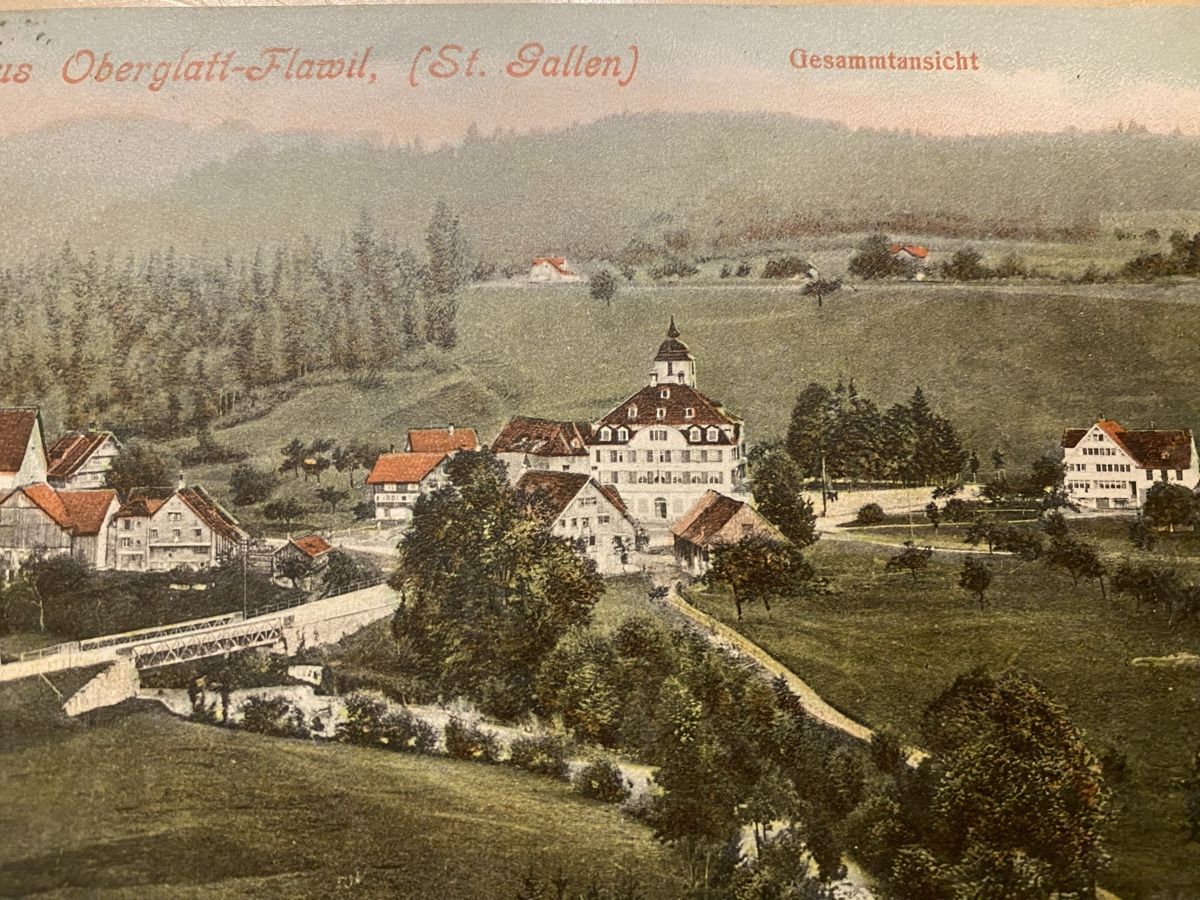Cartoline postali: Oberglatt bei Flawil 1906 – Usato da Mosnang venduto da Goldwasser 1