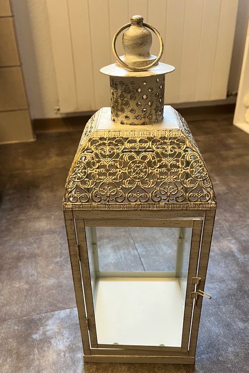 Lanterne en acier inoxydable avec panneaux de verre > Mariage Déco Belle Nuance