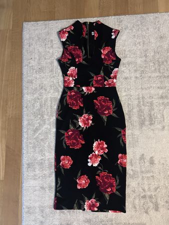 Almost Famous Dress Black Floral Print