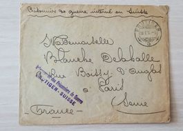 Internierung 1. WK Frutigen Brief