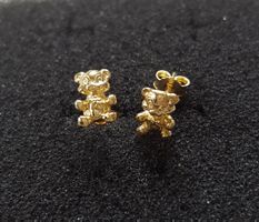 Gold 585 Bär Ohrstecker