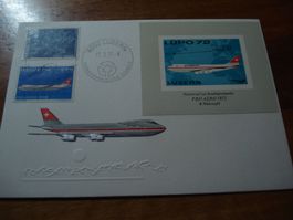 Brief 1972, Mit Vignettenblock Pro Aero 1972, o Luzern