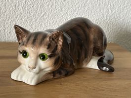 Vintage Staffordshire Katze Just Cats Co. England Glasauge