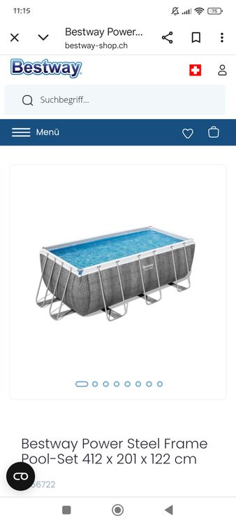 Bestway Schwimmbad: Bestway Pool, viel Zubehör 412x201x122cm, gebraucht – Gebraucht aus Niederurnen von Glentin 3