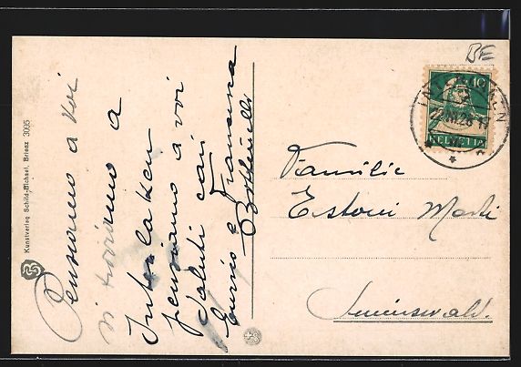 Cartoline postali: Interlaken, Schiffstation mit Blick auf  – Usato da Berlin venduto da bartko-reher 1