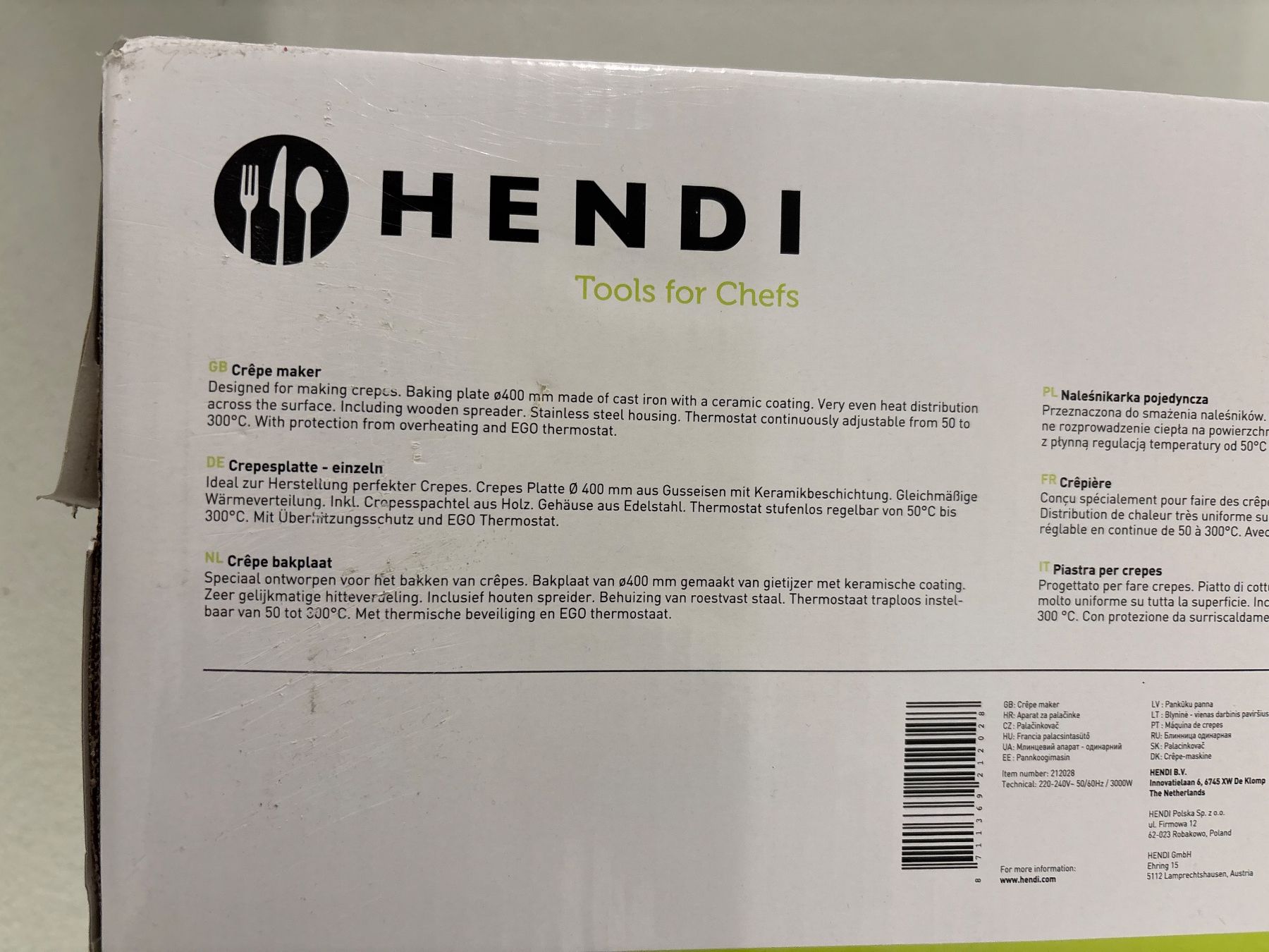Elettrodomestici da cucina: Hendi Crêpe Maker Neu – Nuovo e nell'imballaggio originale da Lömmenschwil venduto da pv_cr 3