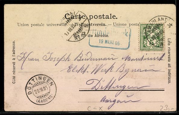 Cartoline postali: AK Hettiswil, Ortsansicht mit Schulhaus – Usato da Berlin venduto da bartko-reher 1