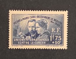 Frankreich 1938, Pierre und Marie Curie, ungestempelt
