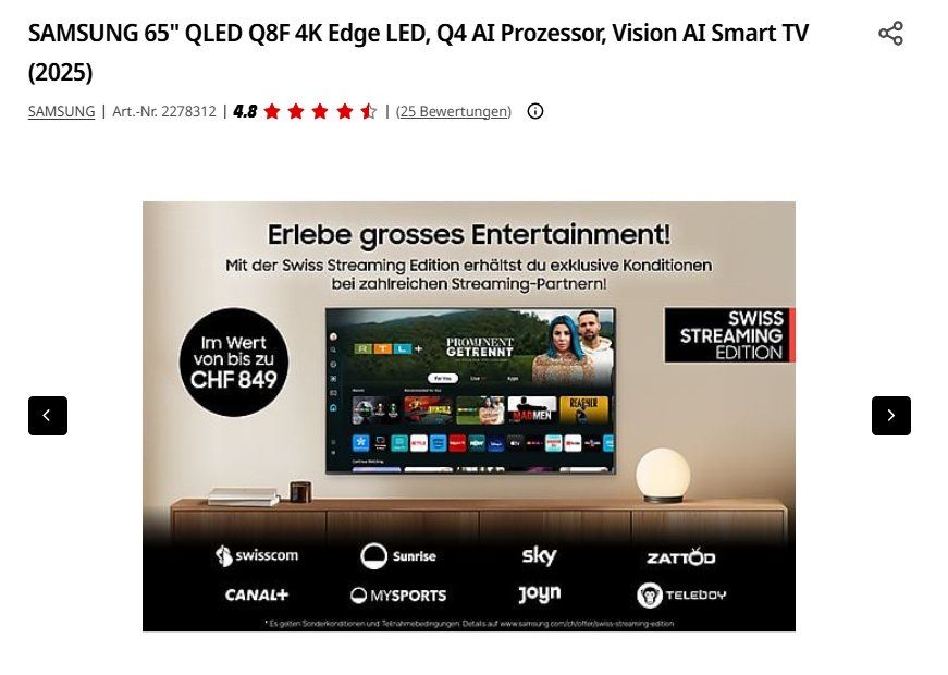 Samsung Appareils TV: Samsung tv – Neuf (Voir description) à Suhr par Perrone75 1