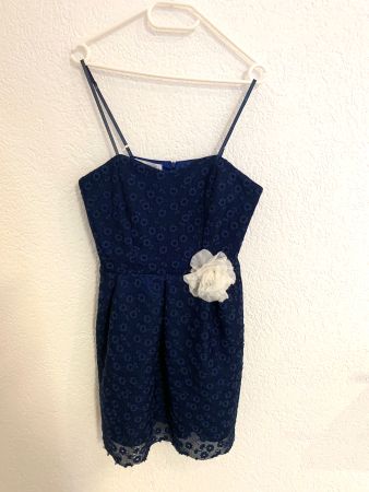 Rinascimento Kleid blau Blumen Gr. S / M