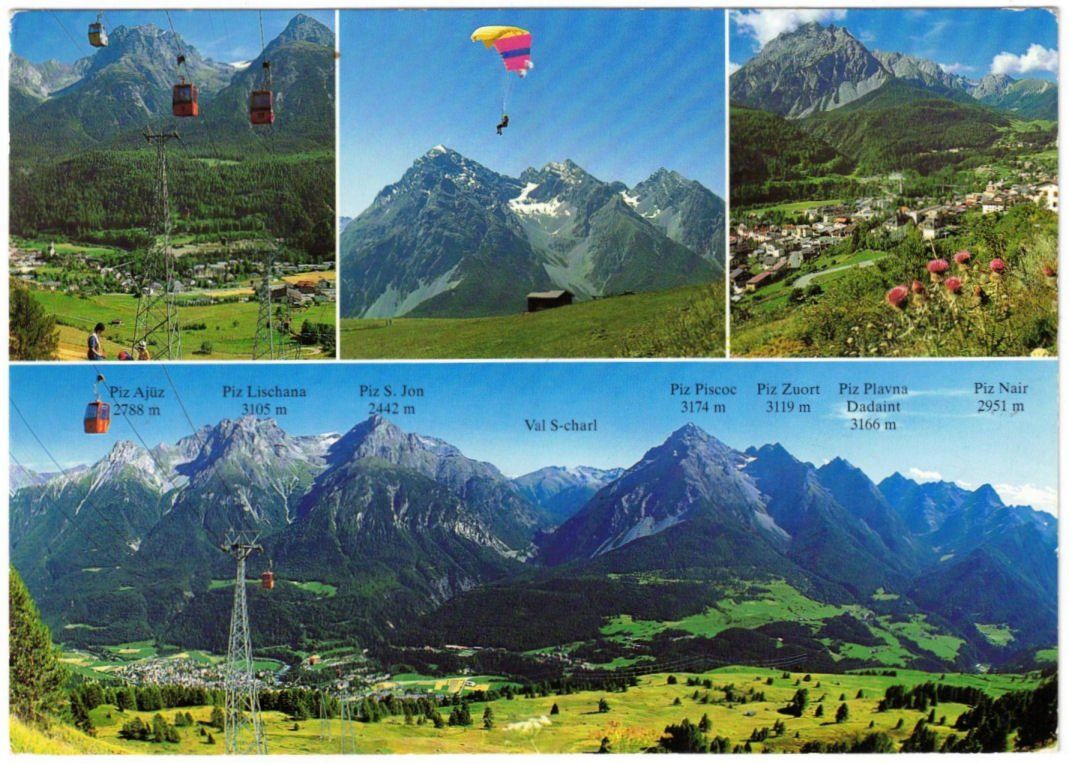 Cartoline postali: Scuol - 4 Bild AK – Usato da Binningen venduto da Mountainrider