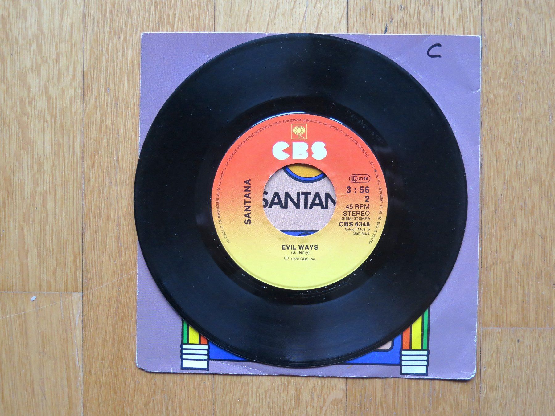 Schallplatten: SINGLE SANTANA: Jin-go-lo-ba/Evil ways 1978 – Gebraucht aus Bern von Balzamico 3