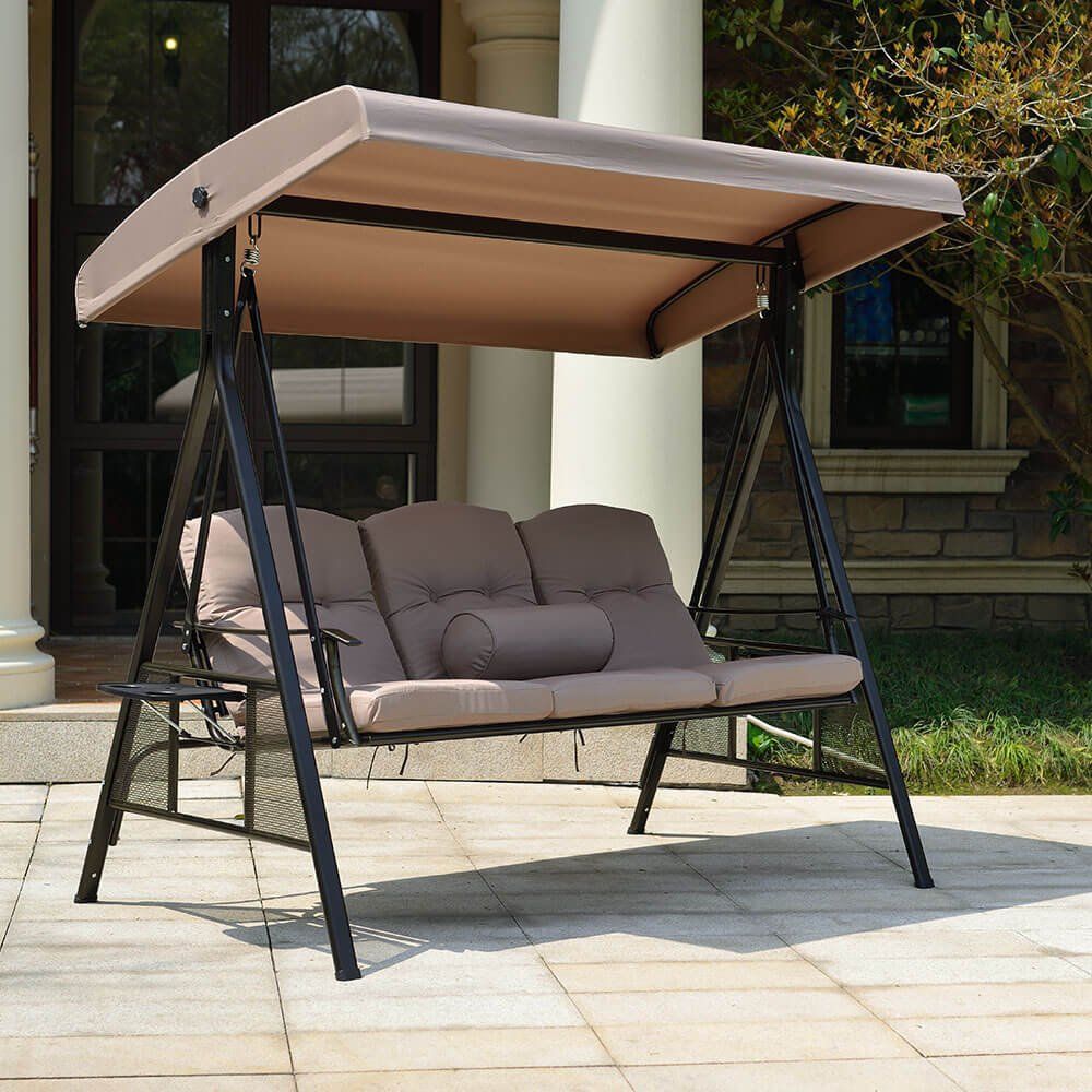 Altre altalene da giardino: 20238 - Hollywoodschaukel SOLO - Beige mit Abdeckung – Nuovo e nell'imballaggio originale da Wallenwil venduto da toesstal-vertrieb 3