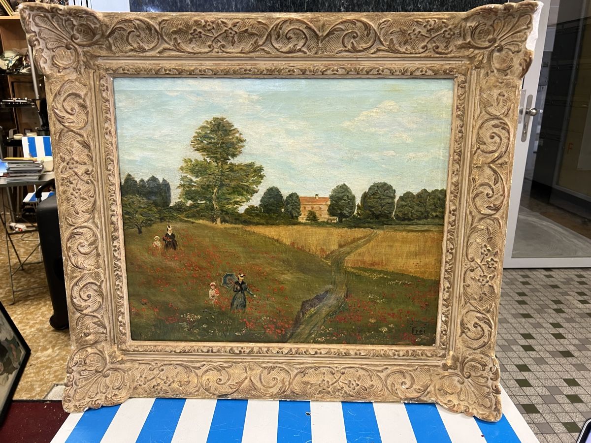 Gemälde: HUILE SUR TOILE SIGNÉE FREI – Gebraucht aus Genève von Qanil77