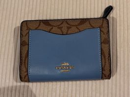 COACH Kartenetui / Portemonnaie Signature Canvas Blau💙🤎